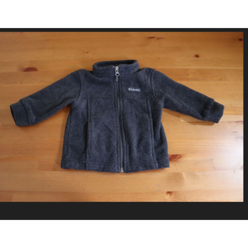 Columbia Baby Fleece Jacket 6-12 Months Dark Gray Zip Up Soft